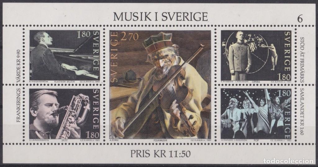 Francobolli: F-EX63246 SWEDEN SUEDE SVERIGE MNH 1983 ART PAINTING MUSIC SAXO.