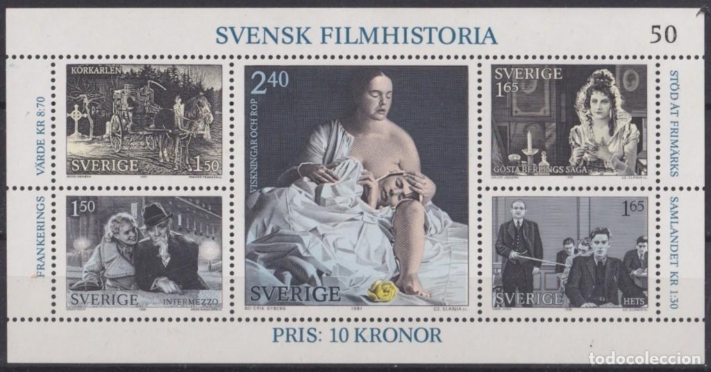 Francobolli: F-EX62912 SWEDEN SUEDE SVERIGE MNH 1981 CINEMA MOVIE GARBO, BERGMAN.
