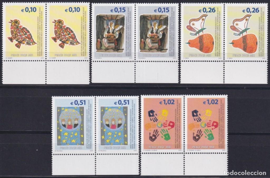 Francobolli: F-EX62936 KOSOVO MNH 2001 SECOND SET PAIR. PEACE IN KOSOVO ART PAINTING.