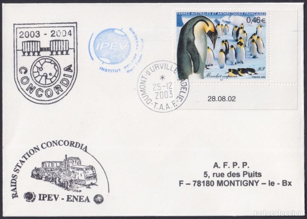 Francobolli: F-EX64210 TAAF FRANCE 2003 DUMONT D&acute;URVILLE ANTARCTIC STATION CONCORDIA COVER.