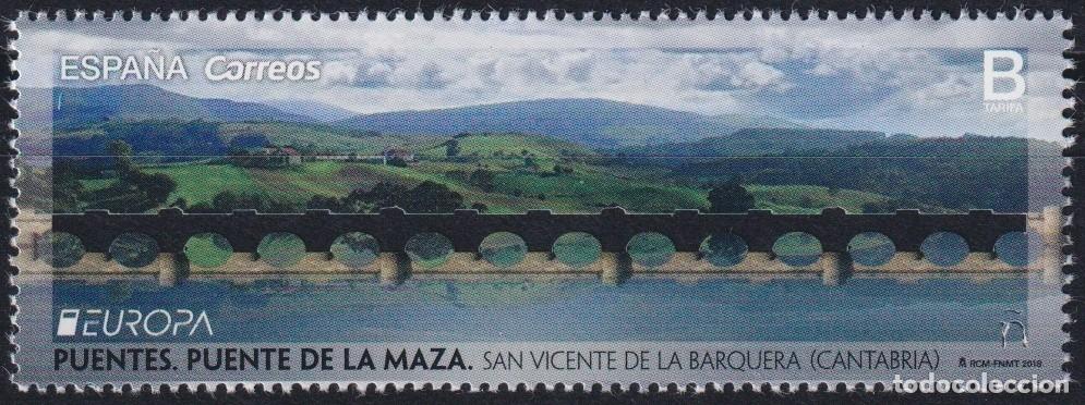 Briefmarken: F-EX64063 ESPA&Ntilde;A SPAIN MNH 2018 BRIDGE OF LA MAZA SPECIAL PERFORATED TEXTURE.
