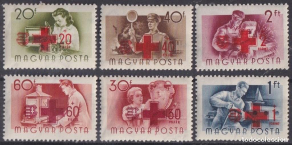 Briefmarken: F-EX63274 HUNGARY MH 1957 RED CROSS OVERPRINT OCCUPATION WORKERS RAILROAD.
