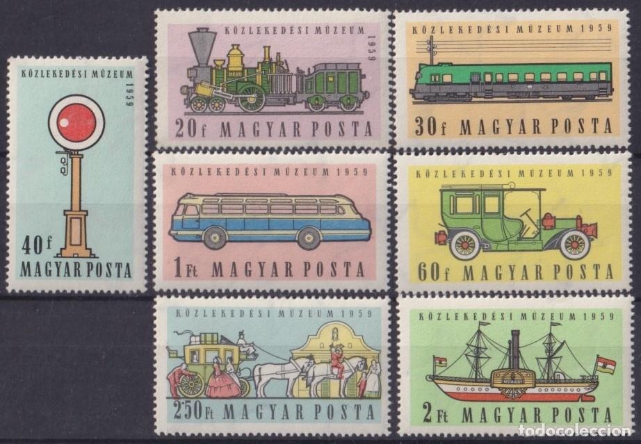 Briefmarken: F-EX63272 HUNGARY MNH 1959 COMMUNICATION MUSEUM RAILROAD BUS SUHIP AUTO.