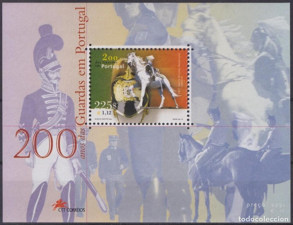 Stamps: F-EX61959 PORTUGAL MNH 2001 200&ordm; ANNIV ARMY EQUESTRIAN GNR POLICE BLOCK.