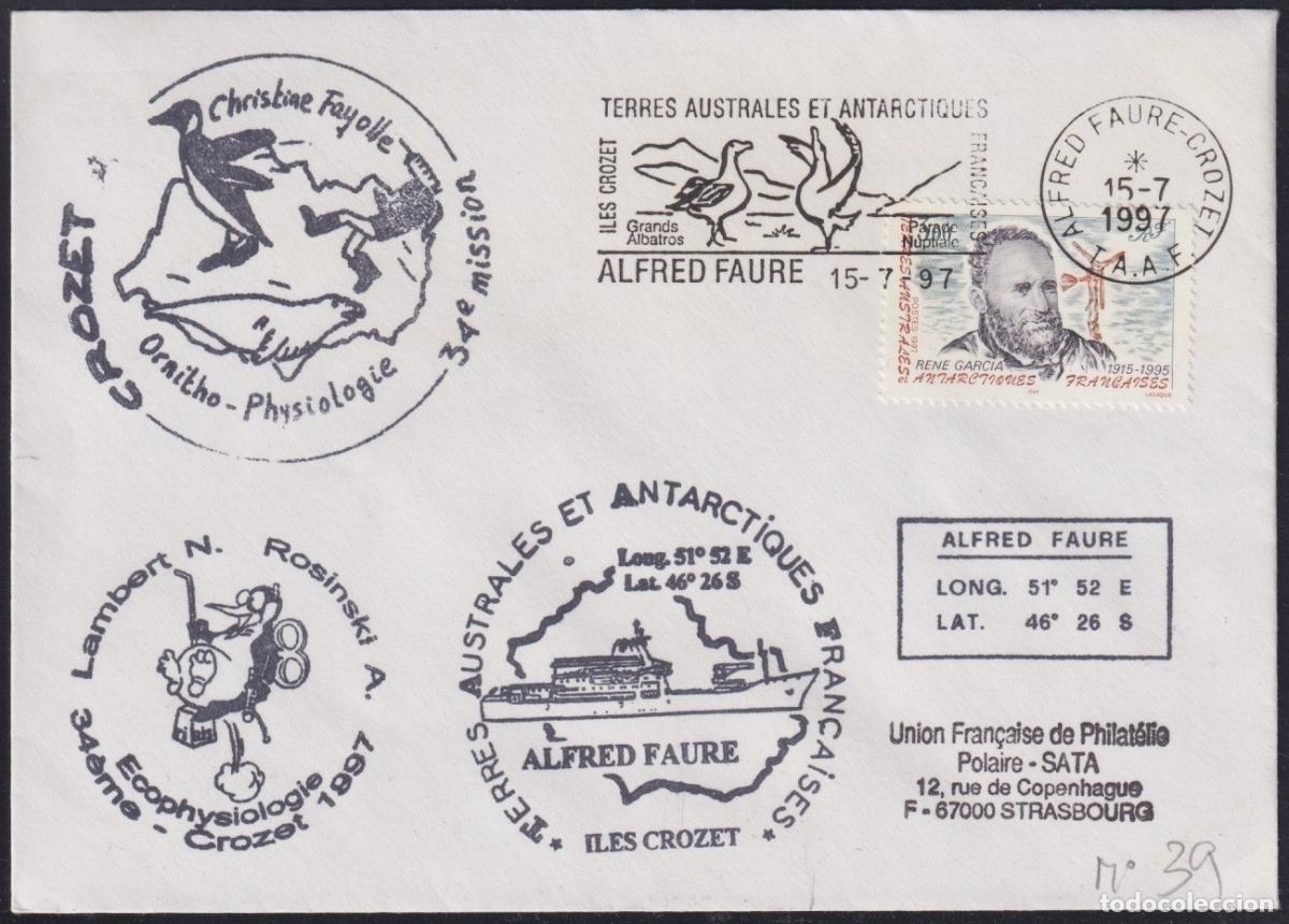 Stamps: F-EX64606 TAAF FRANCE POLAR ANTARCTIC 1997 ALFRED FAURE STATION.