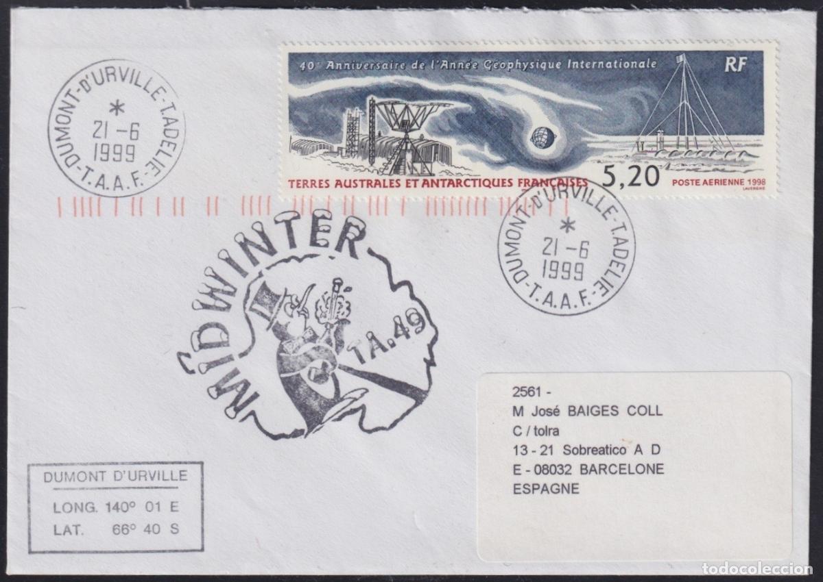Stamps: F-EX63694 TAAF FRANCE POLAR ANTARCTIC 1999 DUMONT D&acute;URVILLE STATION MINDWINTER.