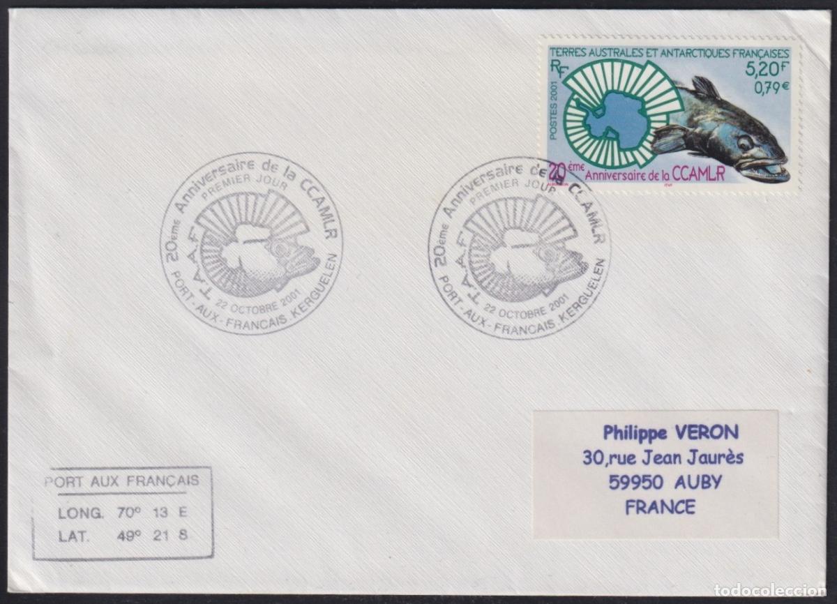 Stamps: F-EX64618 TAAF FRANCE POLAR ANTARCTIC 2000 PORT-AU-FRANCE CCAMLR ANNIVERSARY.