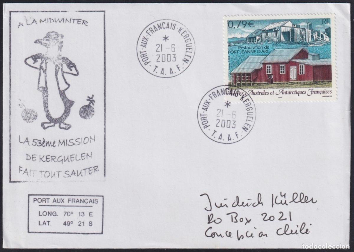 Stamps: F-EX64607 TAAF FRANCE POLAR ANTARCTIC 2003 PORT-AU-FRANCE KERGUELEN MINDWINTER.