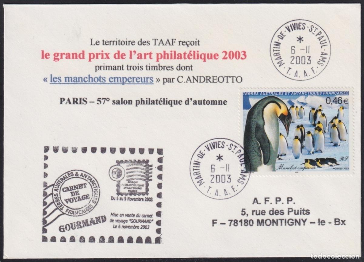 Stamps: F-EX64614 TAAF FRANCE POLAR ANTARCTIC 2003 MARTIN DE VIVIES STATION CARNET VOYAGE.
