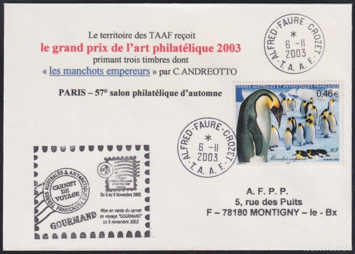 Stamps: F-EX64616 TAAF FRANCE POLAR ANTARCTIC 2003 ALFRED FAURE STATION CARNET VOYAGE.