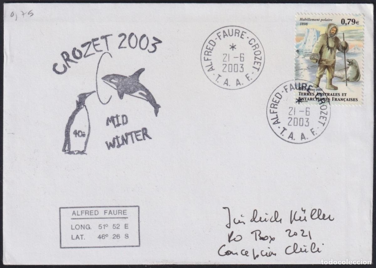 Stamps: F-EX63698 TAAF FRANCE POLAR ANTARCTIC 2003 ALFRED FAURE STATION MINDWINTER PENGUIN.