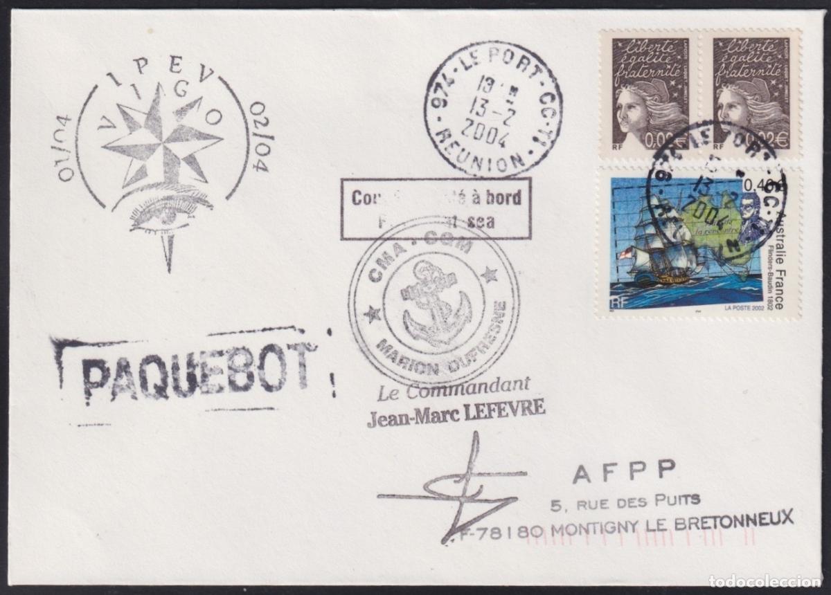 Stamps: F-EX64617 TAAF FRANCE POLAR ANTARCTIC 2003 PAQUEBOT REUNION STATION CMA CGM.