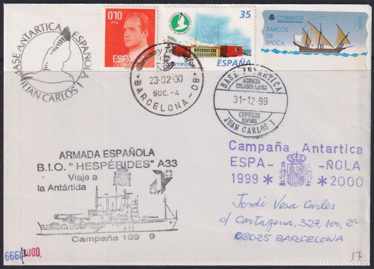 Stamps: F-EX63665 SPAIN POLAR ANTARCTIC 1999 JUAN CARLOS I STATION CAMPAING BIO HESPERIDES.