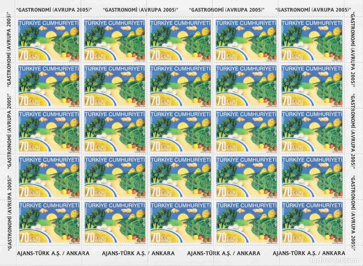 Stamps: F-EX62265 TURKEY MNH 1985 EUROPA GASTRONOMY COMPLETE SET IN SHEET.