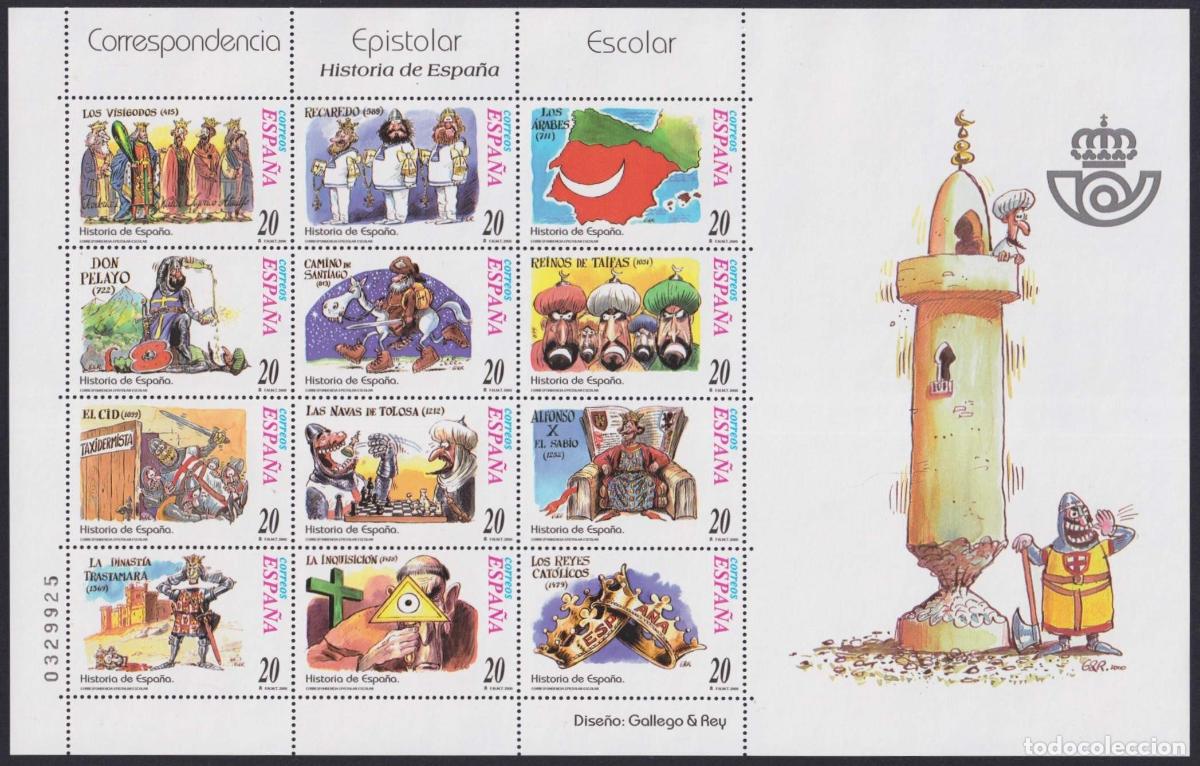 Stamps: F-EX65014 ESPA&Ntilde;A SPAIN MNH 2000 GALLEGO & REY CARTOON CORRESPONDENCIA EPISTOLAR.