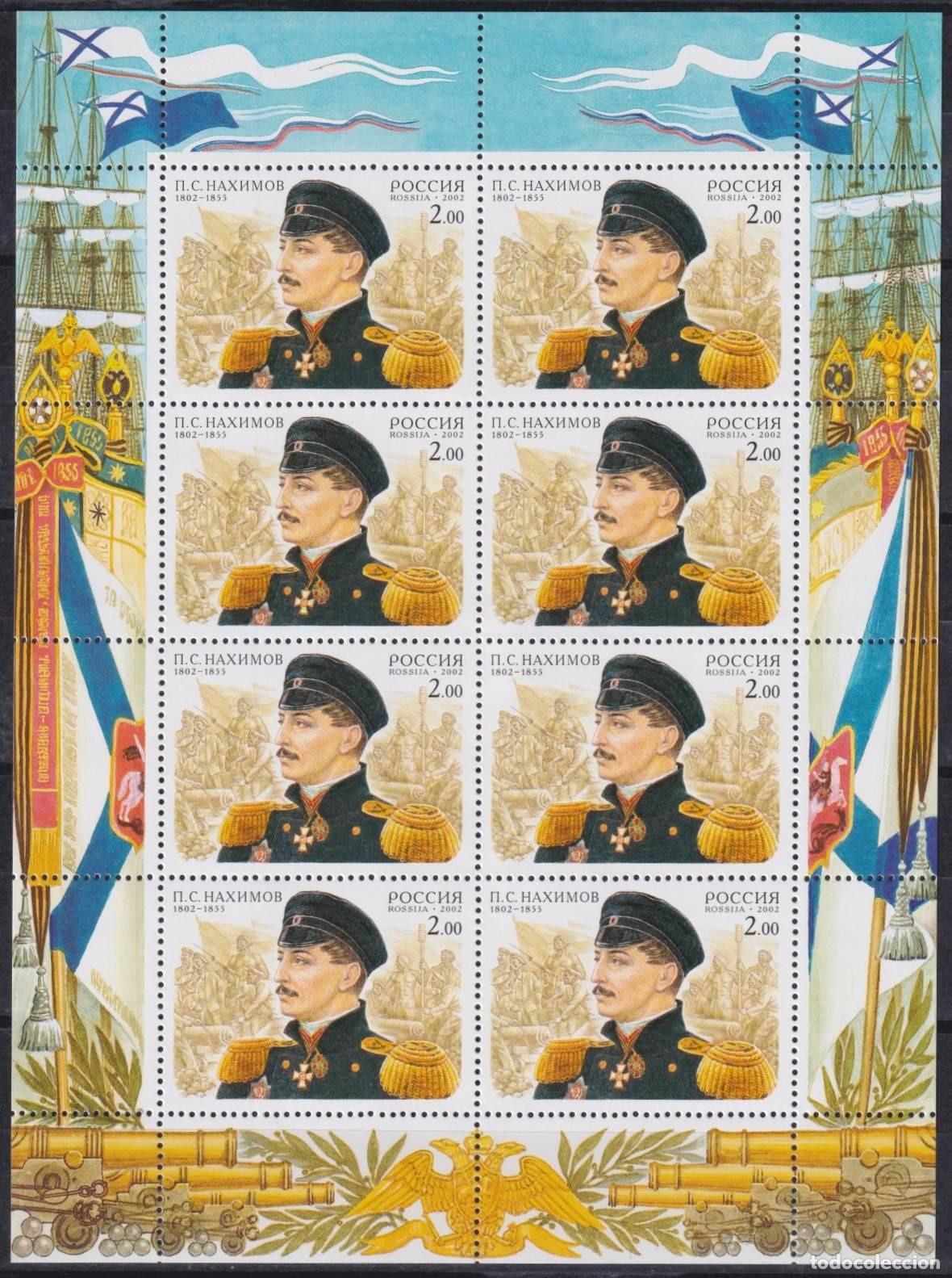 Francobolli: F-EX62259 RUSSIA MNH 2002 200&ordm; ANNIV BIRTH P.S. NAKHIMOV.