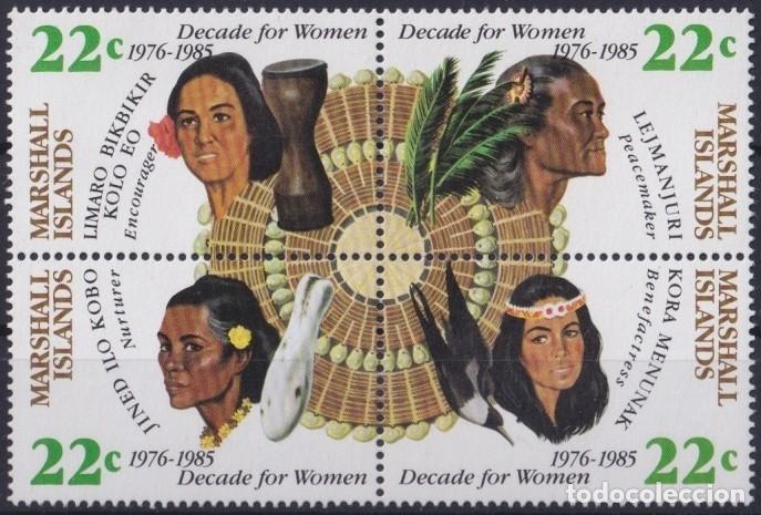 Francobolli: F-EX64510 MARSHALL IS MNH 1985 DECADE FOR WOMAN ETNIC FOLKLORE.