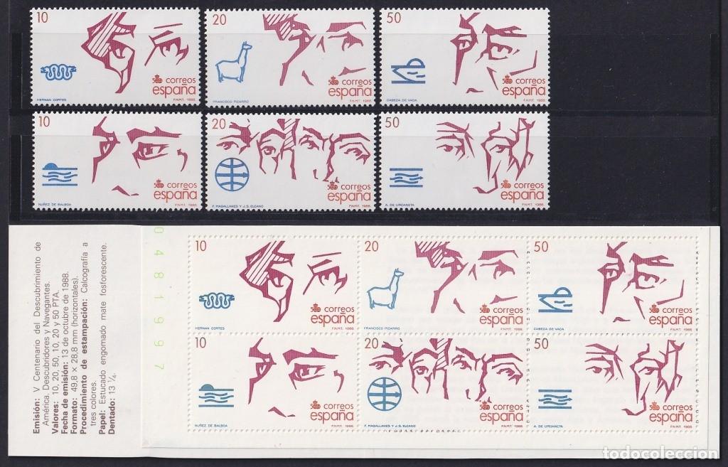 Francobolli: F-EX64629 SPAIN ESPA&Ntilde;A MNH 1988 SET + BOOKLED DISCOVERY OF AMERICA PIZARRO.