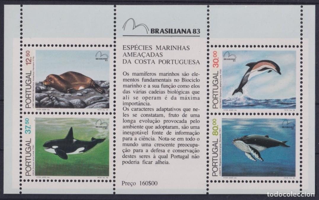 Francobolli: F-EX64564 PORTUGAL MNH 1983 BRASILIANA SEA MARINE WILDLIFE DOLPHINS WHALE.