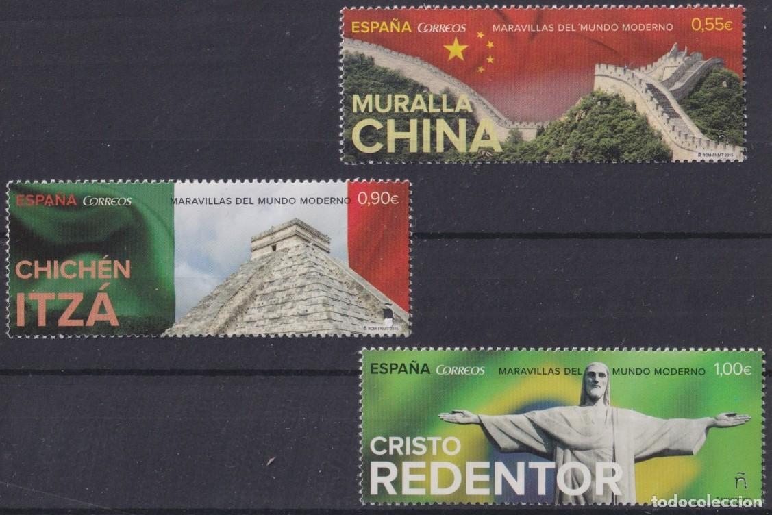 Francobolli: F-EX64568 ESPA&Ntilde;A SPAIN MNH 2015 NEW MARVELS CHICHEN ITZA CHINA WALLS CRISTO REDENTOR BRAZIL.