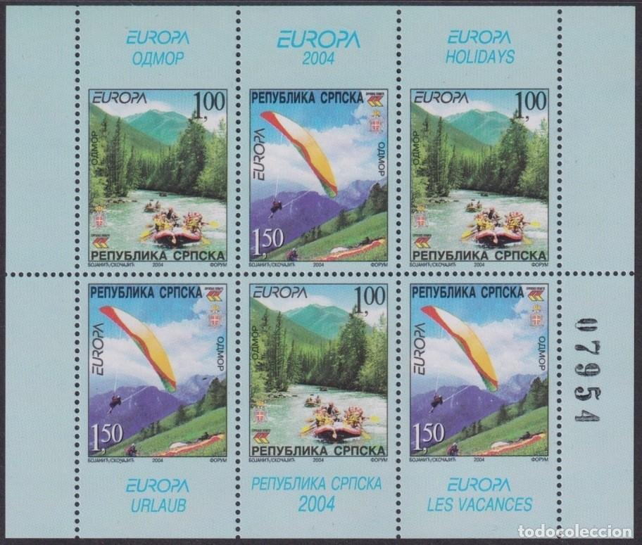 Sellos: F-EX64107 SERBIA MNH 2004 EUROPA CEPT HOLLIDAYS RIVER CANOES.