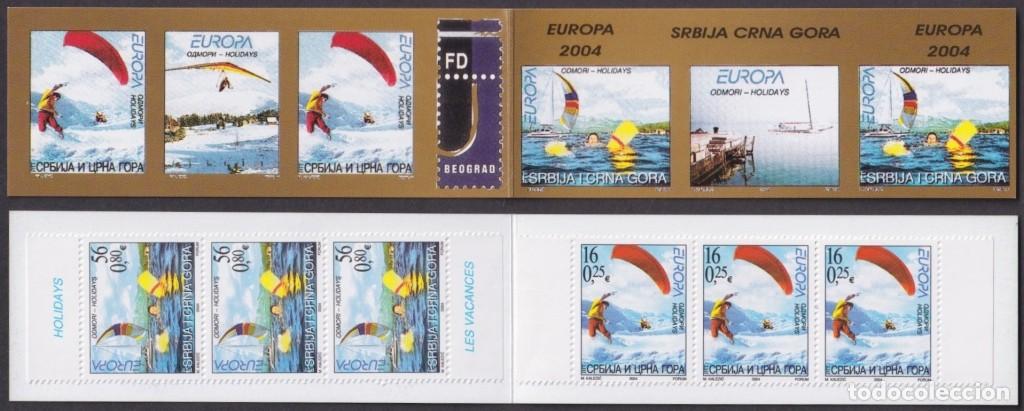 Selos: F-EX65562 SERBIA MNH 2004 EUROPA CEPT HOLLIDAYS RIVER CANOES BOOKLED.