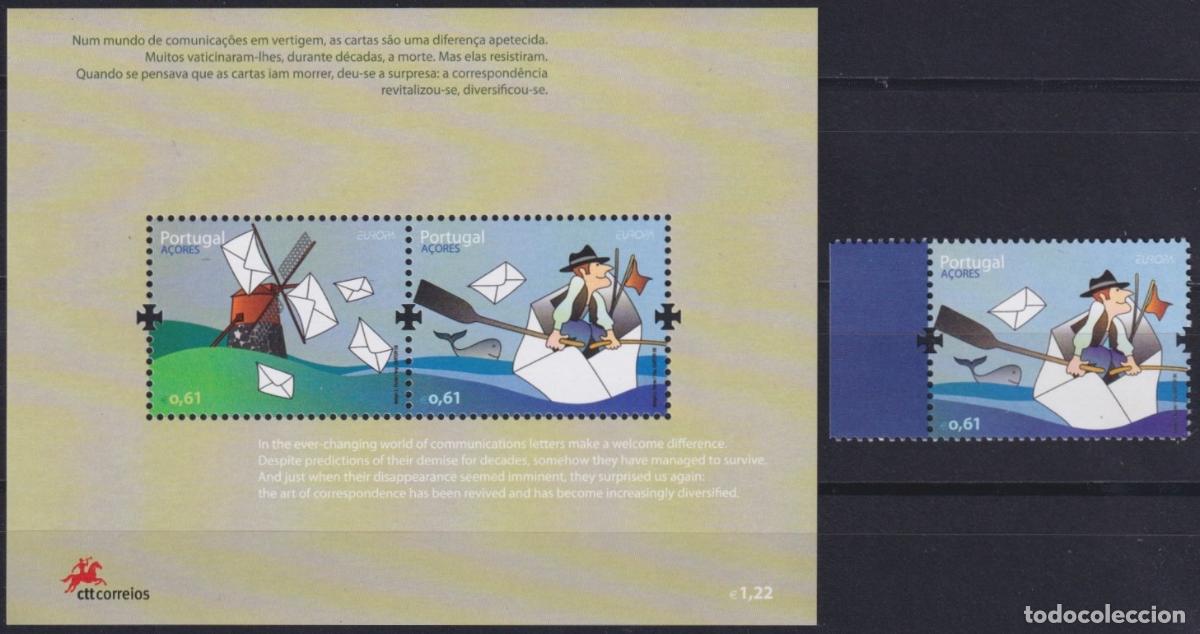 Stamps: F-EX65422 PORTUGAL AZORES MNH 2008 EUROPA CEPT SENDING & RECEIVING LETTERS.