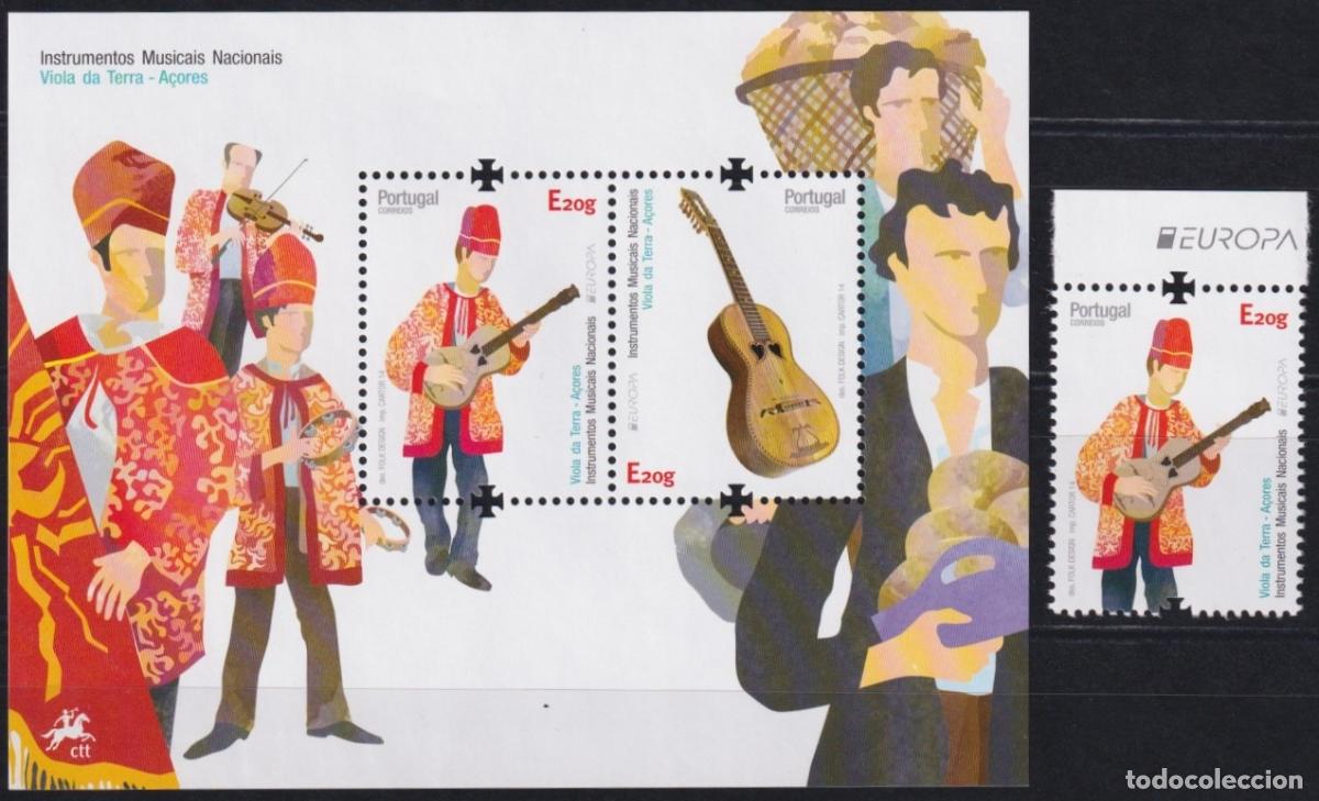 Stamps: F-EX65417 PORTUGAL AZORES MNH 2014 EUROPA CEPT MUSIC INSTRUMENT.