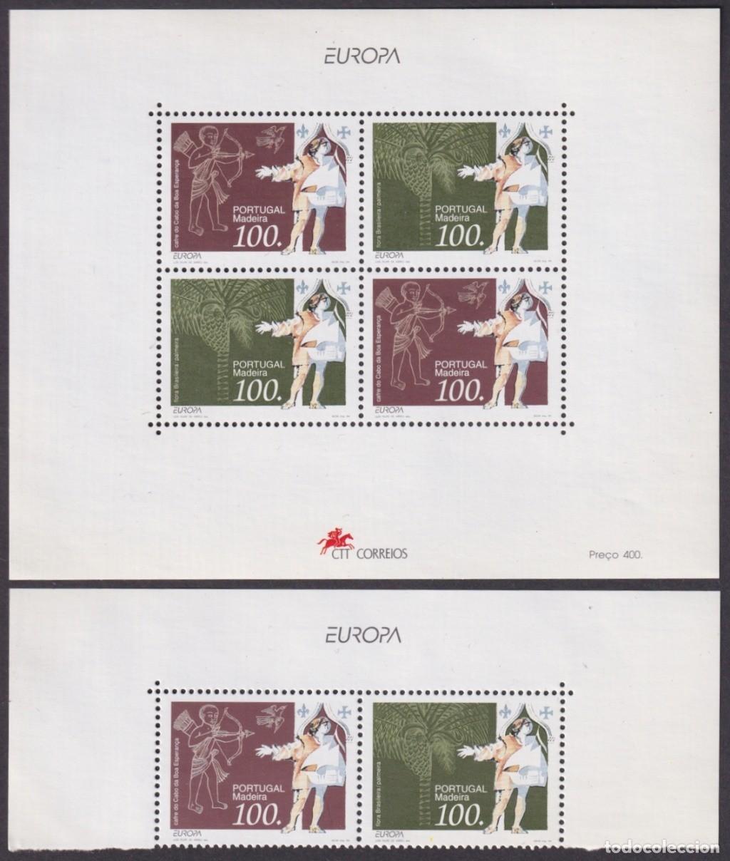 Stamps: F-EX66069 PORTUGAL MADEIRA MNH 1994 EUROPA CEPT DISCOVERY CAFRE INDIGEOUS PALM.