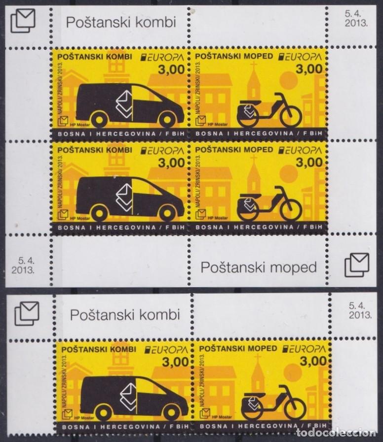 Francobolli: F-EX65705 BOSNIA & HERZEGOVINA MNH 2013 EUROPA CEPT POSTAL VEHICLES CAR.