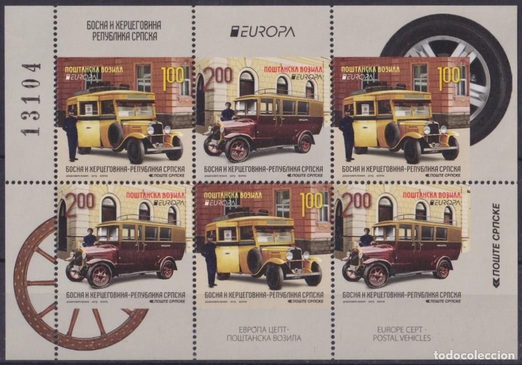 Francobolli: F-EX65708 BOSNIA & HERZEGOVINA MNH 2013 EUROPA CEPT POSTAL VEHICLES CAR.