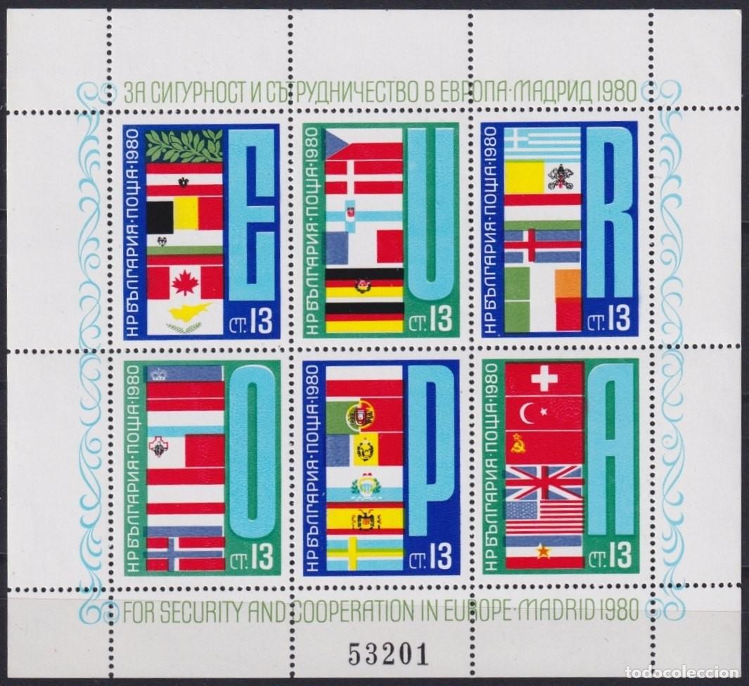 Timbres: F-EX64794 BULGARIA MNH 1980 EUROPA CONFERENCE OF SECURITY.