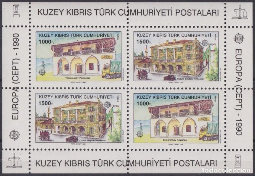 Timbres: F-EX65613 TURKISH CYPRUS MNH 1990 EUROPA CEPT POST OFFICE ARCHITECTURE.