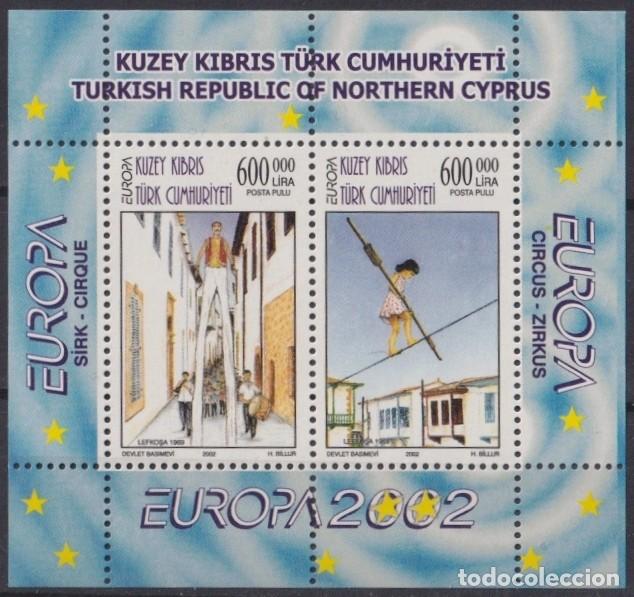 Timbres: F-EX65565 TURKISH CYPRUS MNH 2002 EUROPA CEPT CIRCUS SHEET.