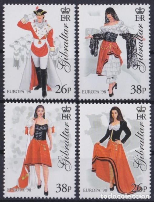 Timbres: F-EX65632 GIBRALTAR MNH 1998 EUROPA CEPT FESTIVAL NATIONAL DAYS COSTUMES.