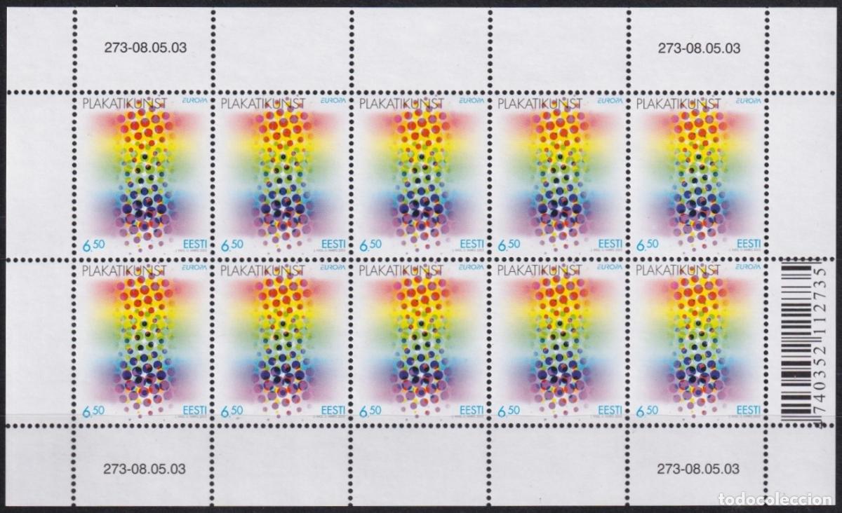 Selos: F-EX64769 ESTONIA EESTI MNH 2003 EUROPA CEPT POSTER ART MINI SHEET.