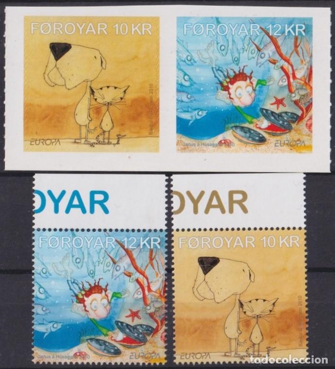 Selos: F-EX65771 FAROE FAROYAR DENMARK MNH 2004 EUROPA CEPT CHILDREN BOOKS PERF + ADHESIVE.