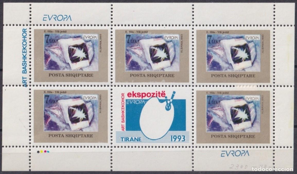 Timbres: F-EX65614 ALBANIA MNH 1993 EUROPA CEPT MODERN ART ONE SHEET.