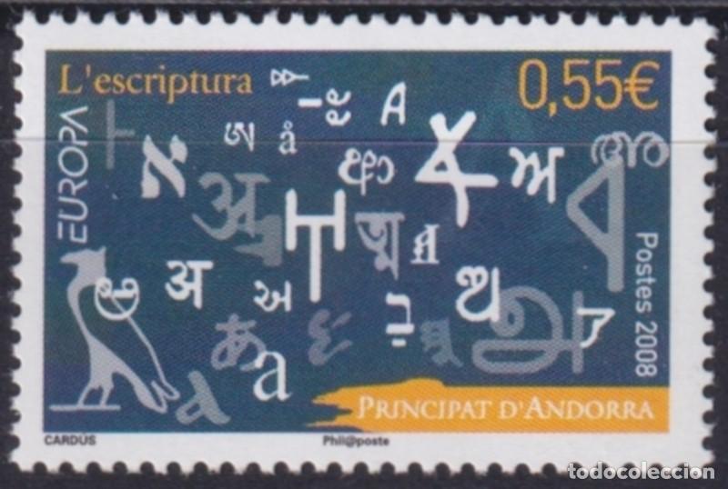 Timbres: F-EX65976 ANDORRA MNH 2008 EUROPA CEPT LETTERS WRITTER ESCRITURA JEROGLIFICOS.