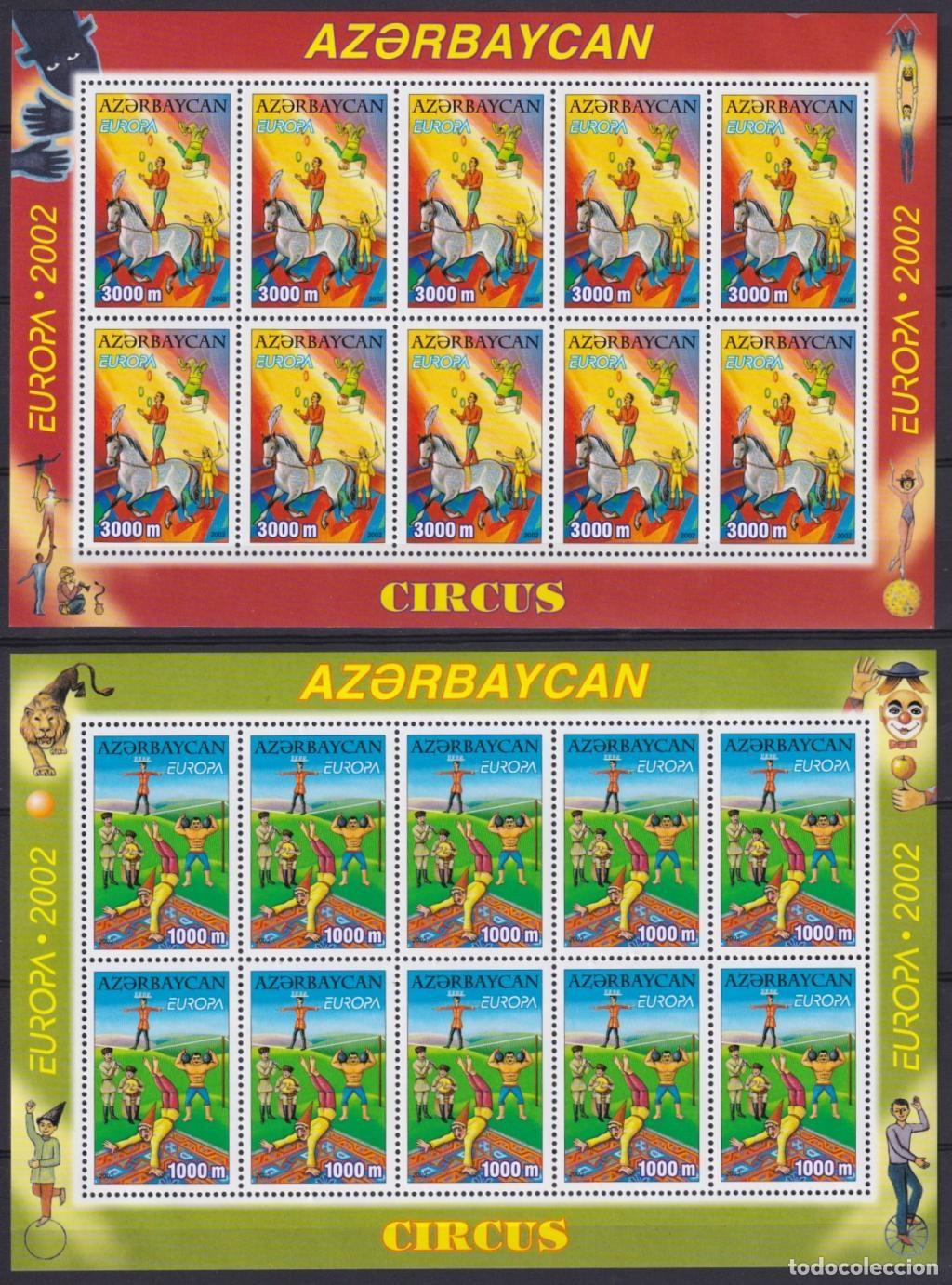 Timbres: F-EX64784 AZERBAIJAN MNH 2002 EUROPA CEPT CIRCUS SHEET.