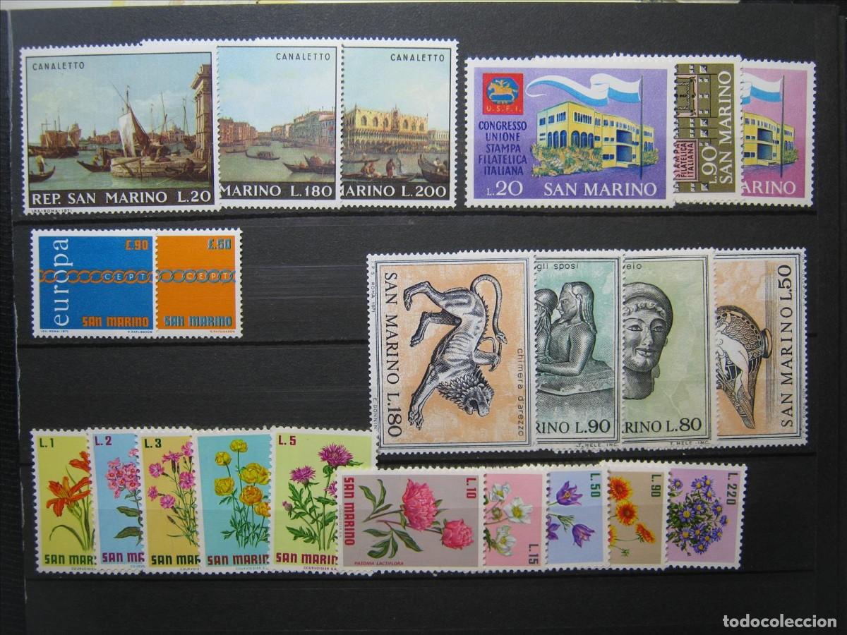 Sellos: SAN MARINO 1971 A&Ntilde;O COMPLETO MNH** SIN CHARNELA LUJO.