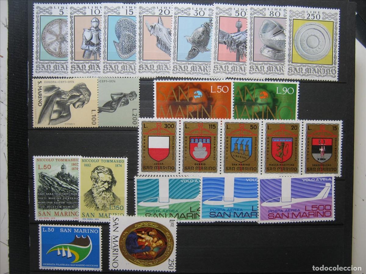 Sellos: SAN MARINO 1974 A&Ntilde;O COMPLETO MNH** SIN CHARNELA LUJO.
