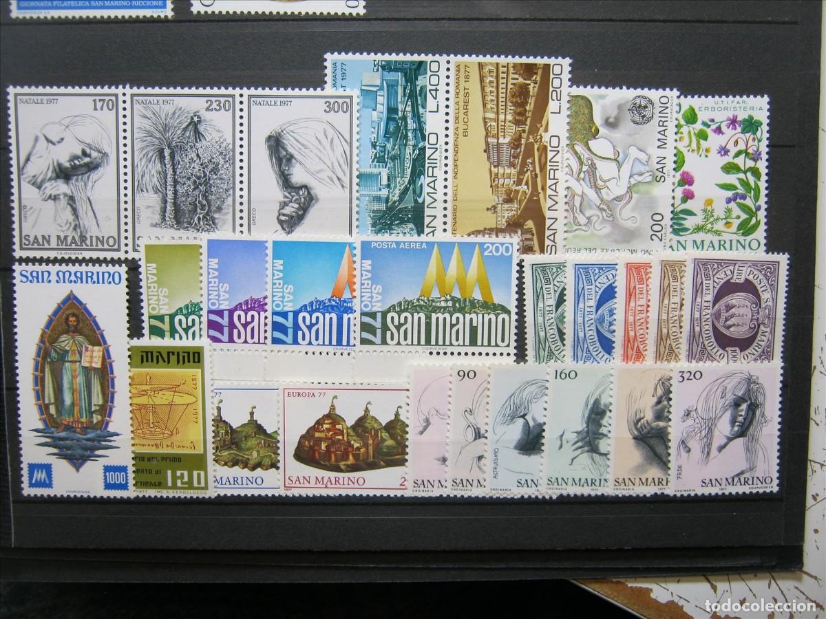 Sellos: SAN MARINO 1977 A&Ntilde;O COMPLETO MNH** SIN CHARNELA LUJO.