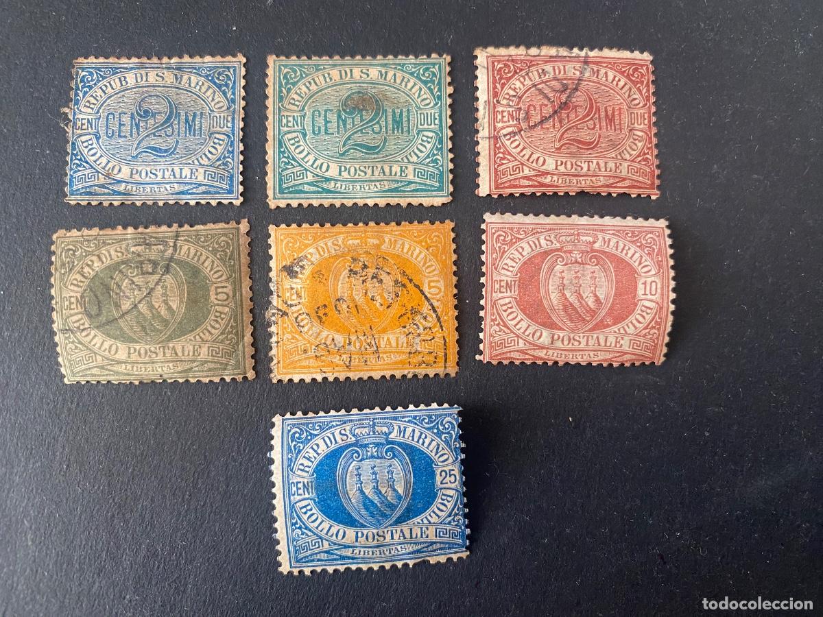 Sellos: San Marino 1877-1894 alto valor