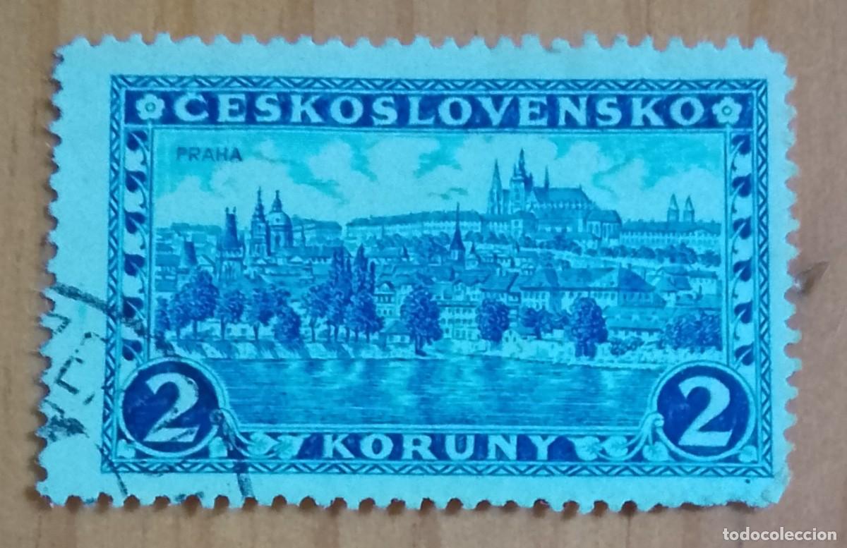 Sellos: CHECOSLOVAQUIA - V/F 2 KORUNY - PRAGA, PRAHA