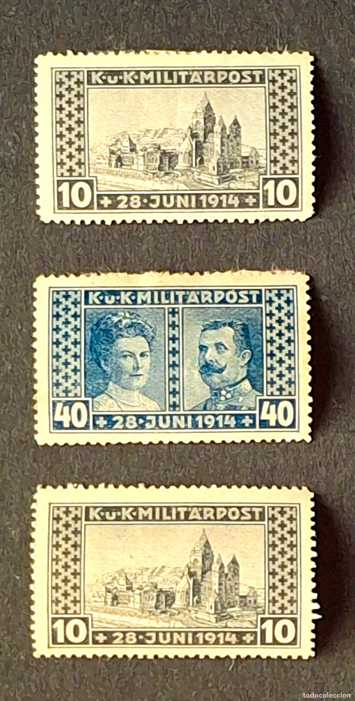 Francobolli: 1917 Bosnia y Herzegovina . Administraci&oacute;n Austroh&uacute;ngara, 3 sellos