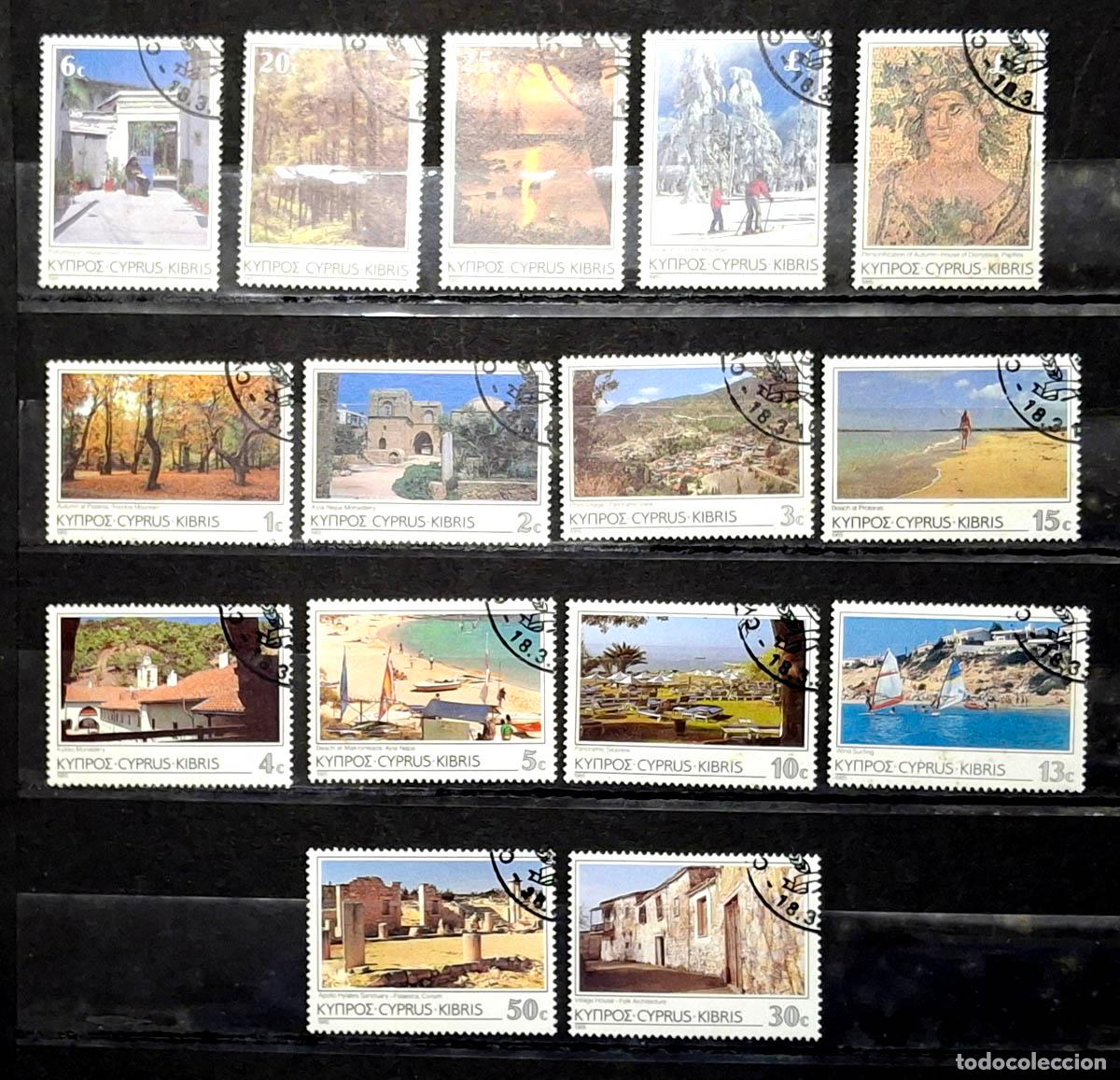 Sellos: 15 sellos de Chipre