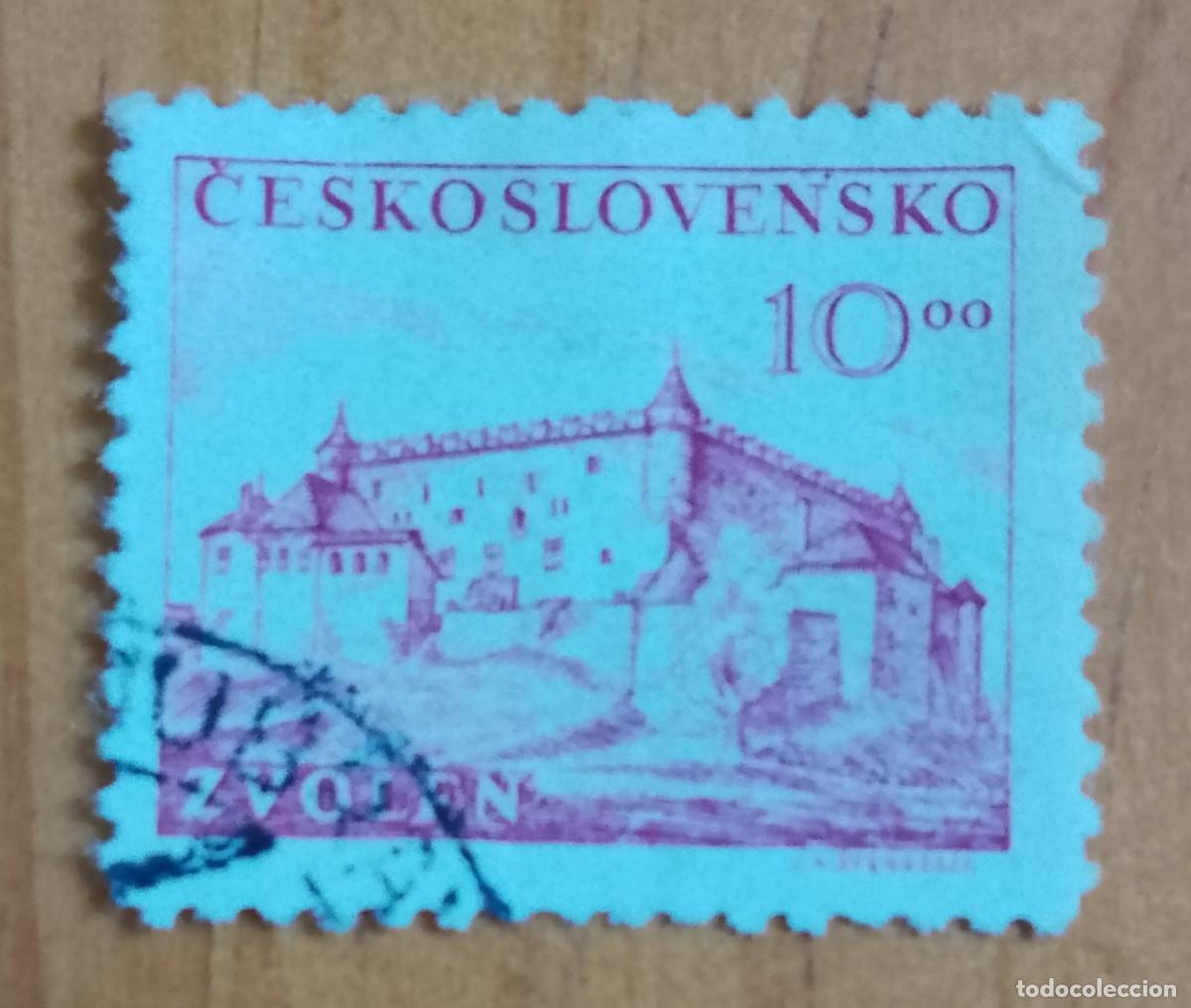 Sellos: CHECOSLOVAQUIA - V/F 10,00 - A&Ntilde;O 1949 - YV 549 - CASTILLO DE EVOLEN - VER DESCRIPCI&Oacute;N