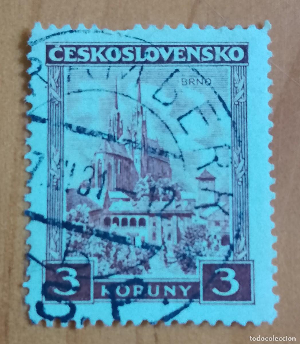 Sellos: CHECOSLOVAQUIA - V/F 3 KORUNY- CATEDRAL BRNO - VER DESCRIPCI&Oacute;N