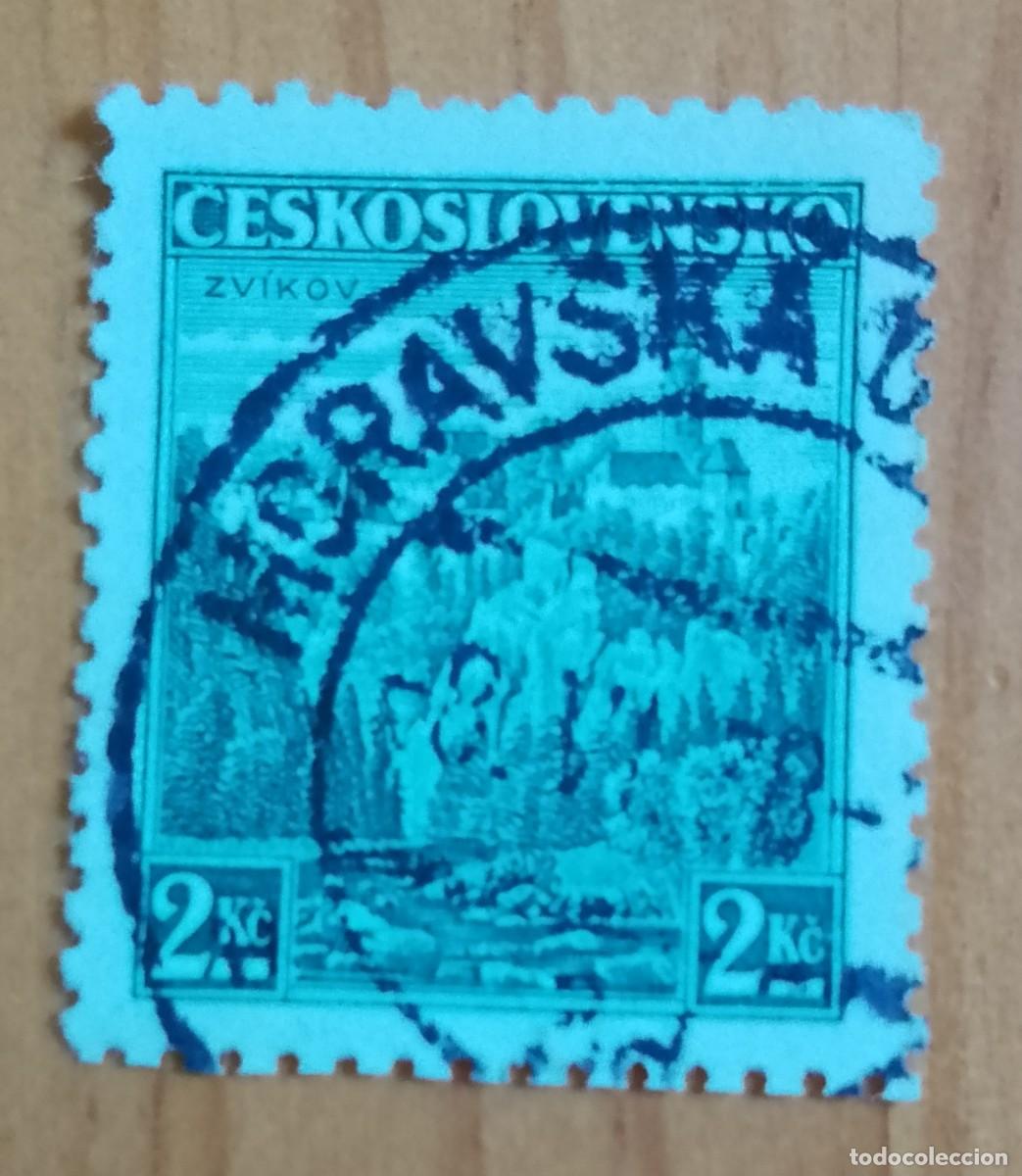 Sellos: CHECOSLOVAQUIA - V/F 2 KC - A&Ntilde;O 1936 - CASTILLO DE ZV&Iacute;KOV - VER DESCRIPCI&Oacute;N